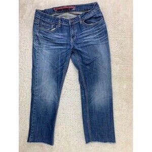 Standards And Practices Size 30 Womens Jeans Stretch Crop Raw Hem